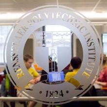 view into a classroom through a window