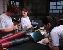 students working on a project